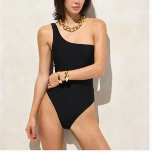 J Crew Kay One Piece Swim Suit 4 Black NWT Classic Sculpt Beach CI370 J.Crew